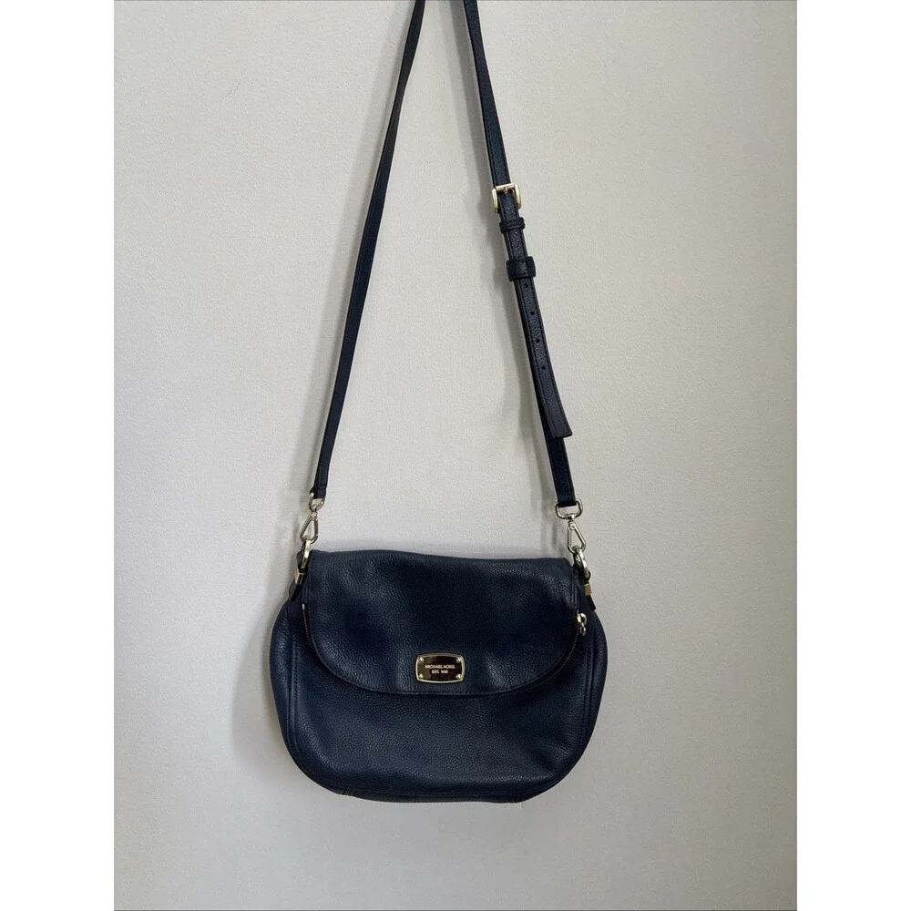 Michael Kors Bedford Leather Convertible Shoulder Crossbody Bag Y2K 90s Designer